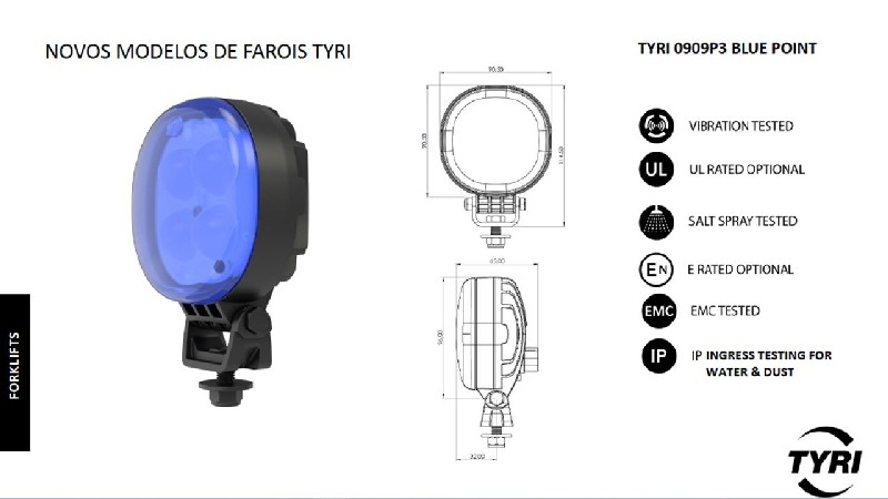 Luz de segurança para empilhadeiras